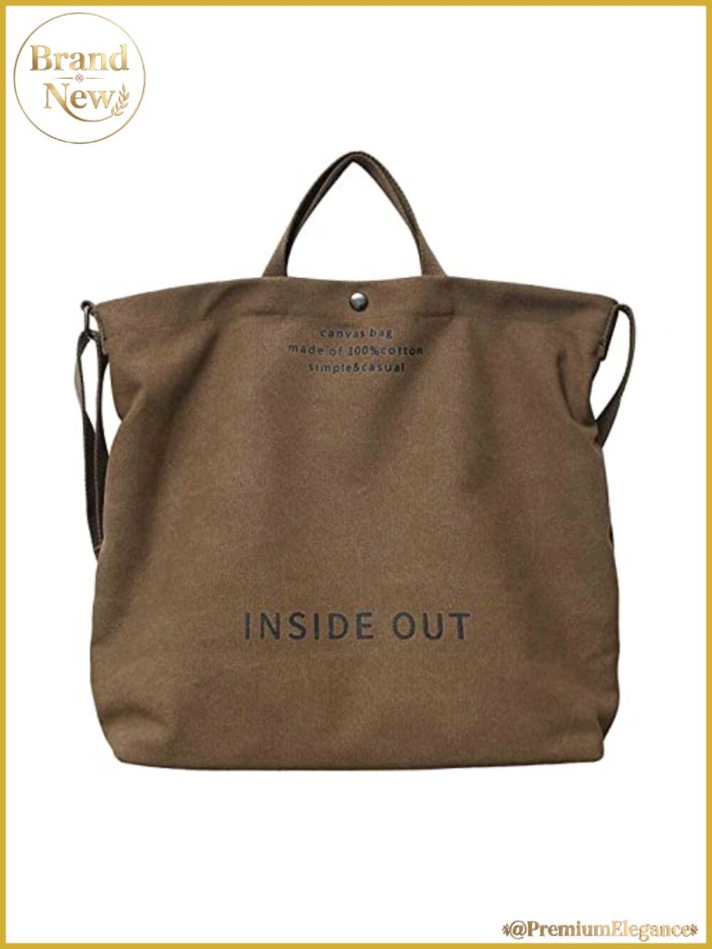 Large Canvas Tote Bag Women Shoulder Handbag Heavy Duty Laptop Work Shopping